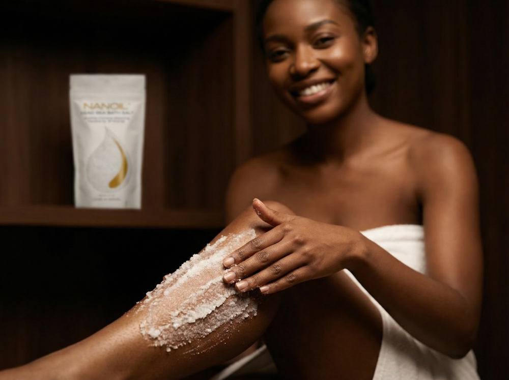 baño con sal de mar nanoil